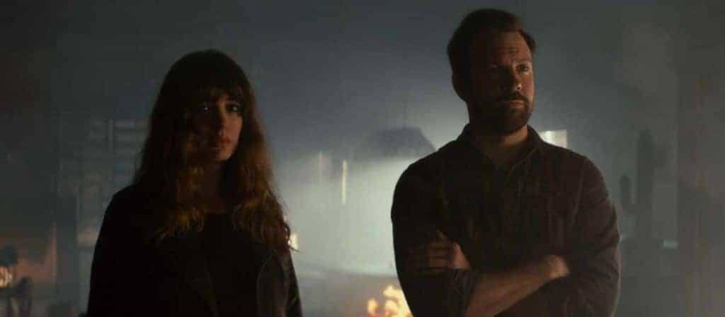 Anne Hathaway and Jason Sudeikis in a still from the film.