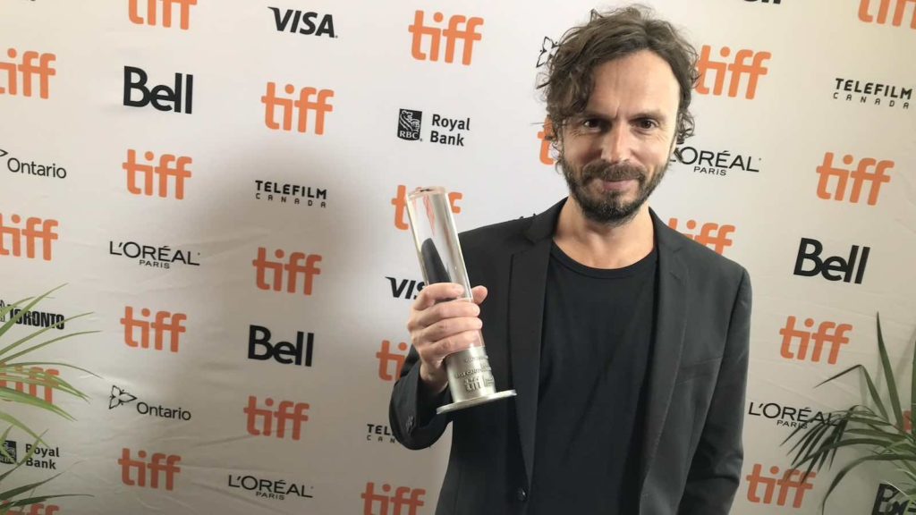 Director Sébastian Pilote after winning Best Canadian Feature at the 2018 Toronto International Film Festival