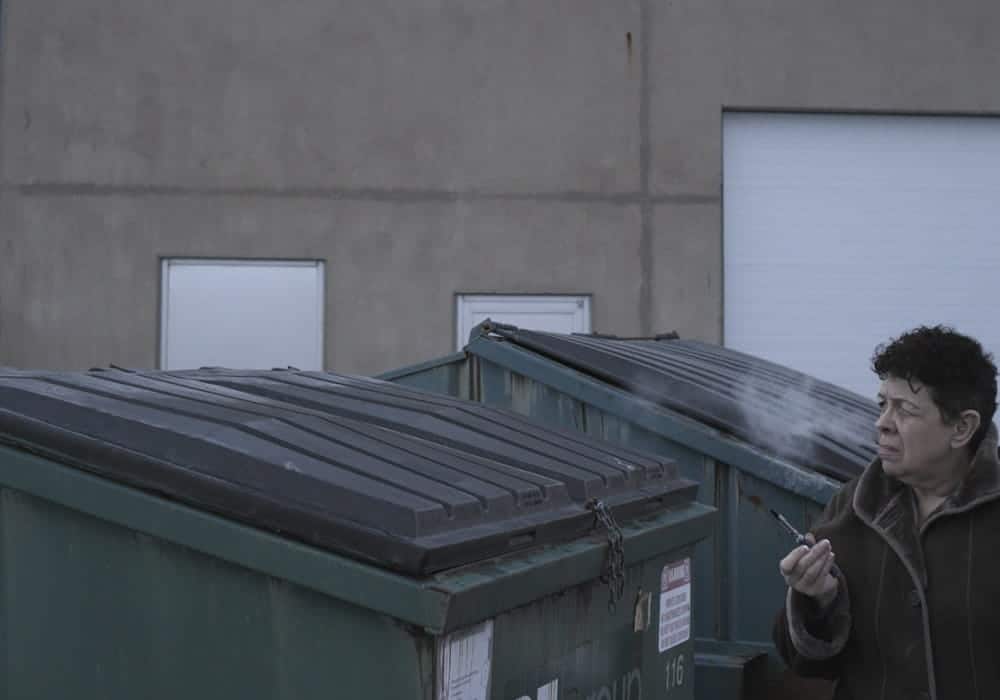 Shan MacDonald smoking a cigarette in Heather Young's feature film debut Murmur