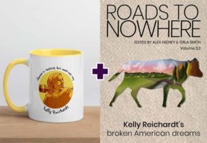 Kelly Reichardt mug + book bundle