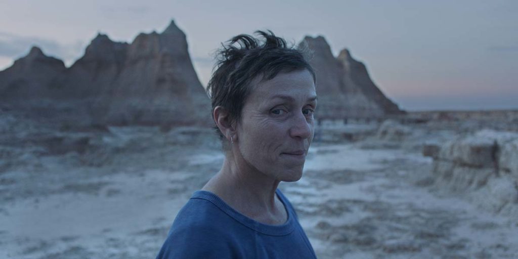 Frances McDormand stars in Nomadland. Courtesy of TIFF