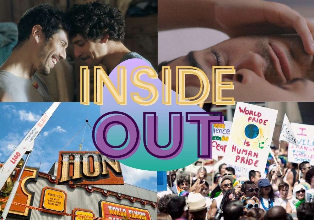 A collage of images from InsideOut films with the name of the festival across the centre of the image.