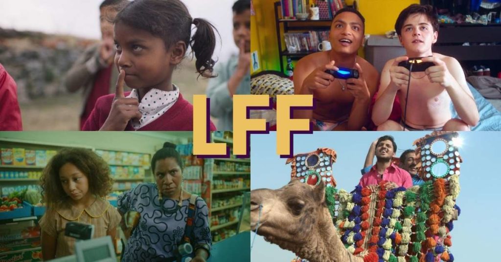 A collage of stills from LFF shorts films, with the word LFF in the centre.