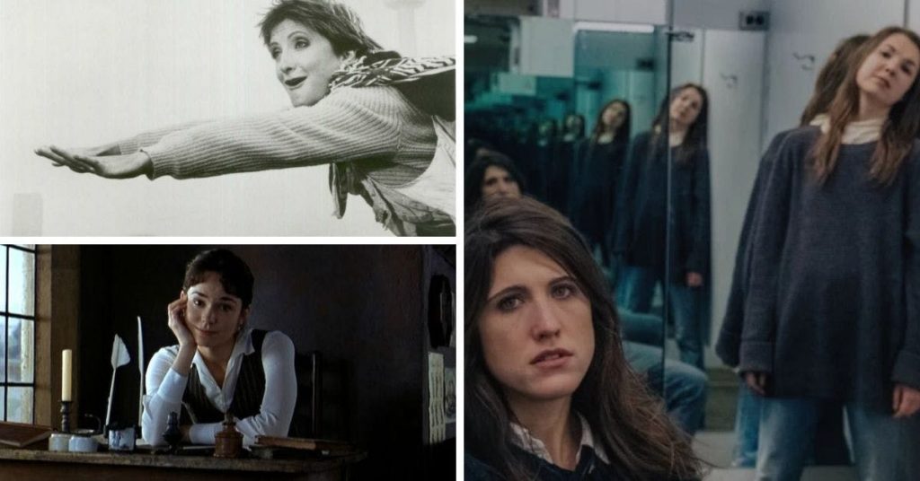 Film stills from right, clockwise: Mouthpiece, Mansfield Park, I've Heard the Mermaids Singing — all films directed by Patricia Rozema, our guest for this week's directing masterclass