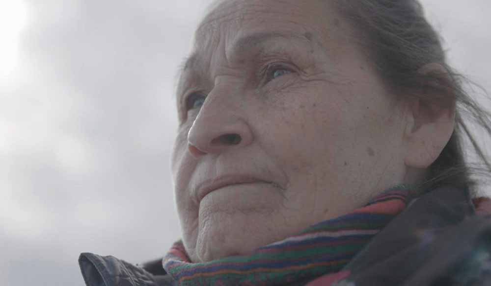 A closeup of Josephine Bacon's face in Call Me Human, one of the best Canadian films of 2020.