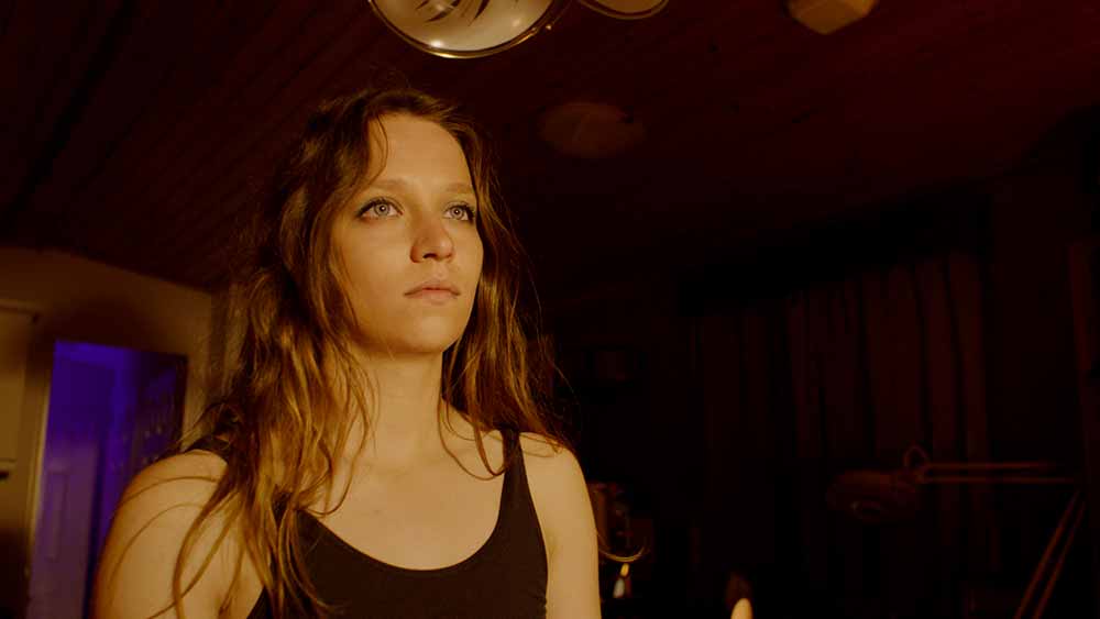 A closeup of Molly Windsor as Ruth in Claire Oakley's Make Up.