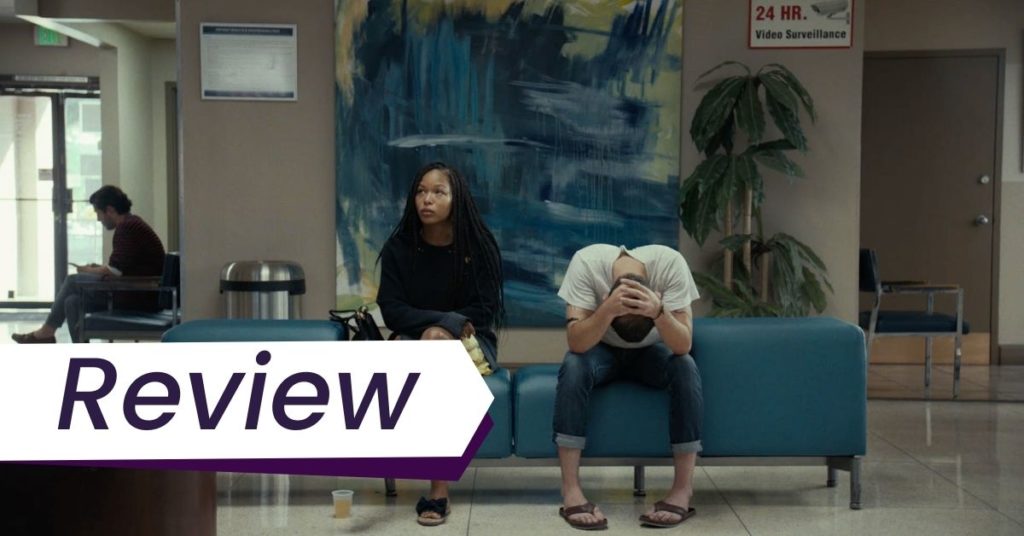 Renesha (Brittany S. Hall) and her boyfriend, Evan (Will Brill), sit in the medical clinic waiting room as they wait for a rape kit to be administered in Shatara Michelle Ford's Test Pattern