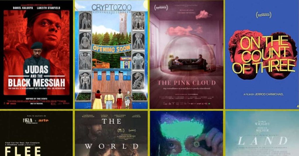 A collage of posters of films that are featured in the article.