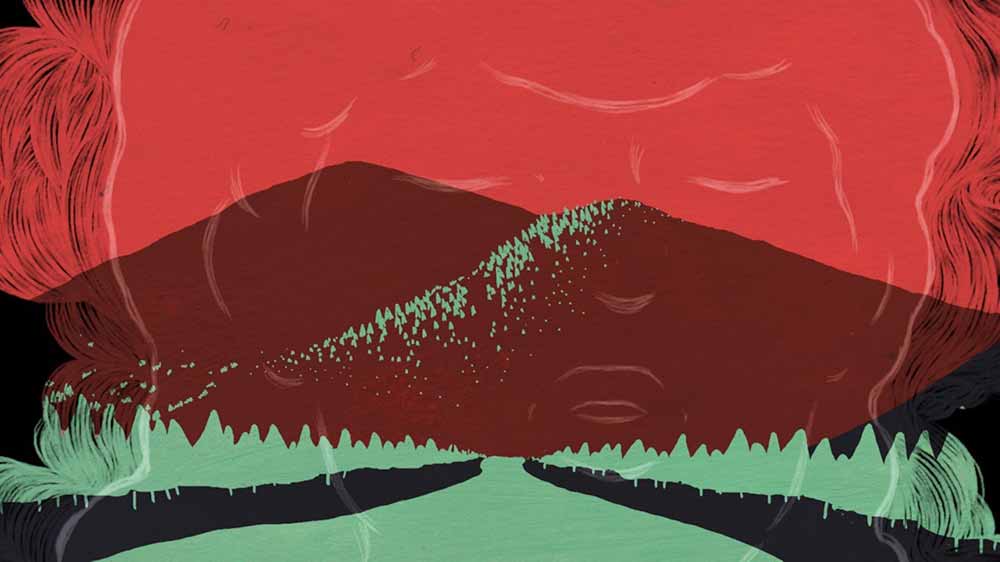 An illustrated still of the St. Lawrence River in Archipelago, one of the best films of HotDocs 2021.