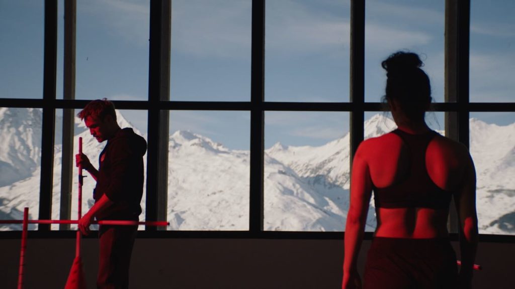 A scene from Slalom with Jérémie Renier and Noée Abita, directed by Charlène Favier. Photo courtesy of Kino Lorber.