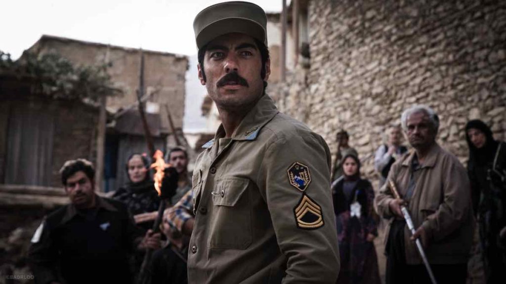 Policeman Massoud (Navid Pourfaraj), in Zalava village, in Arsalan Amiri's Zalava. Photo by Mohammad Badrloo. 