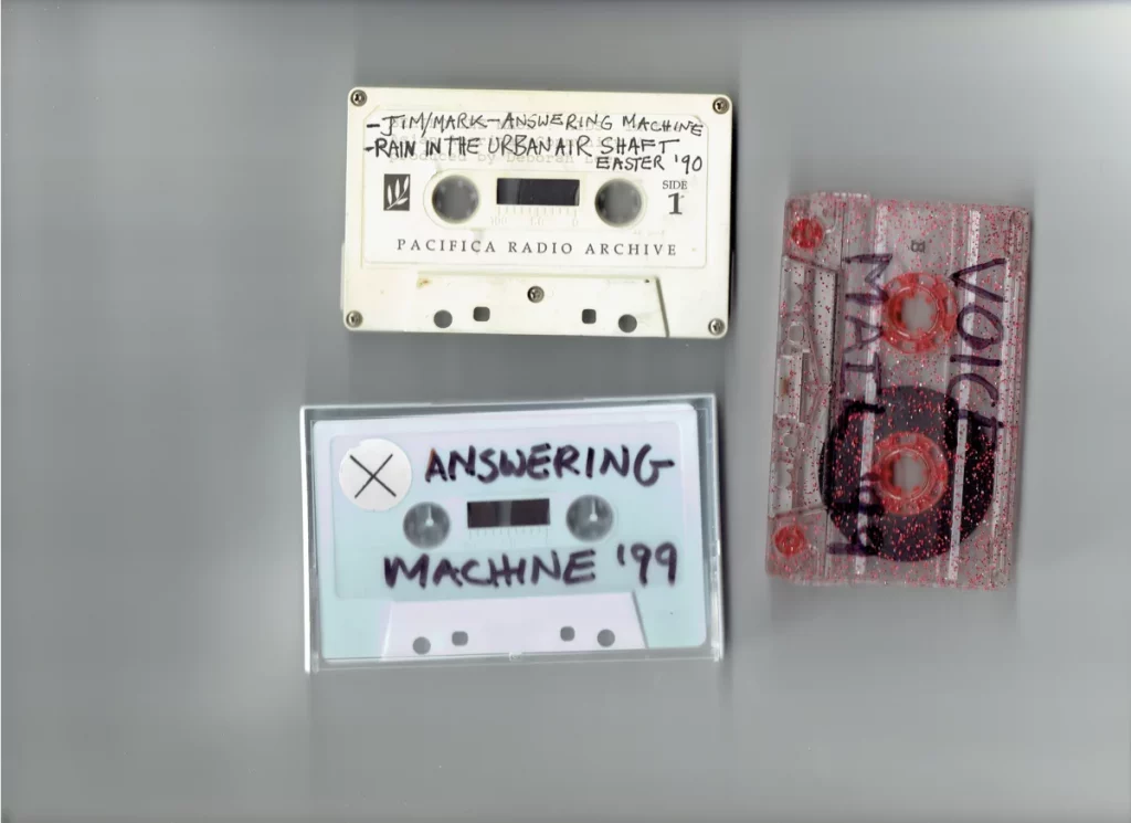 Sam Green's answering machine tapes which appear in 32 Sounds. He spends much of the film dreading listening to the recordings he has of his late brother from these tapes.