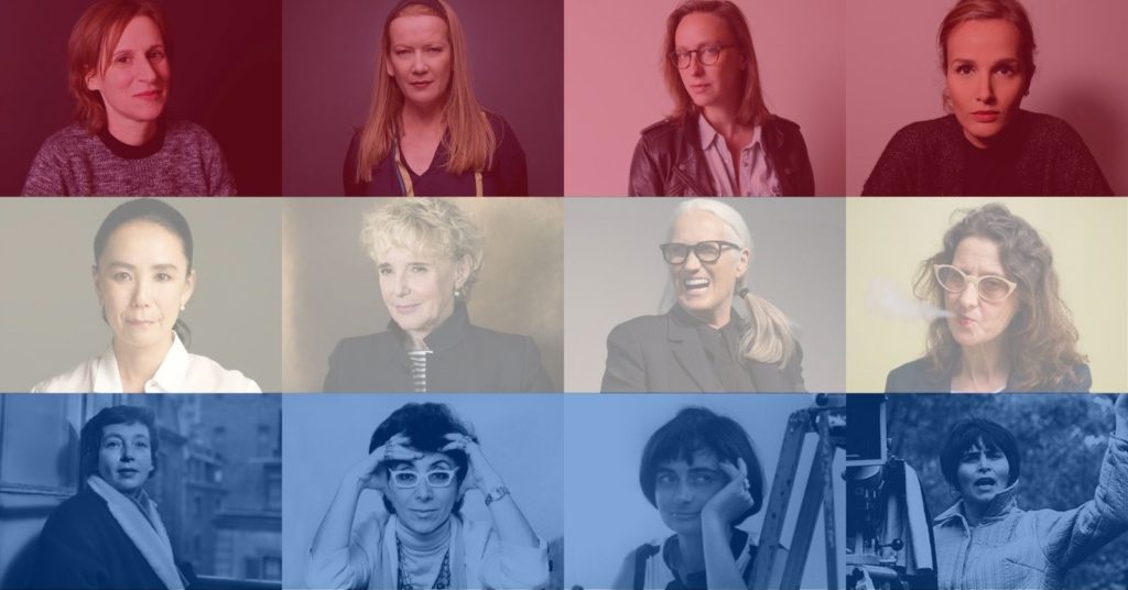 A collage of women directors whose films have screened in the Cannees Competition over the course of history