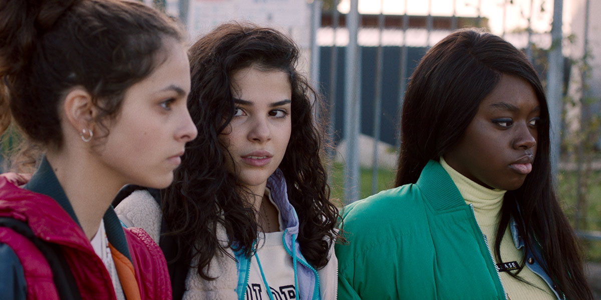 Three teenage girls in Nora El Hourch's Sisterhood