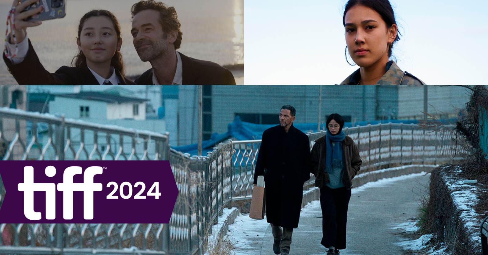 Stills from the three films discussed on this episode of the podcast: A Missing Part (top left), My Father's Daughter (top right), and Winter in Sokcho (bottom)