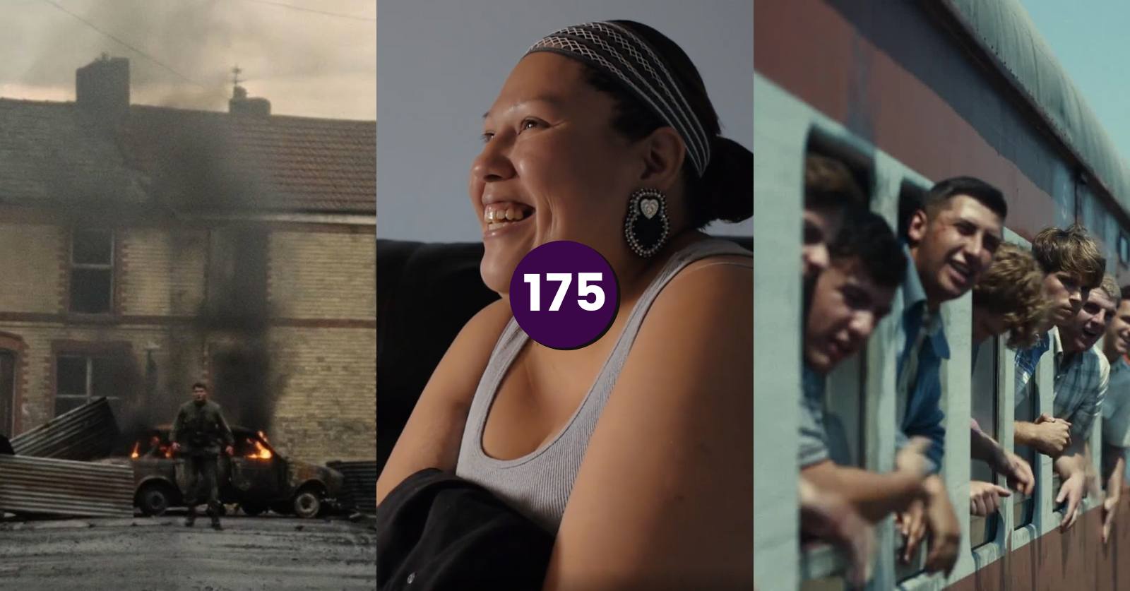 Stills from the films we watched in the last three months of Reel Ruminators: A British political thriller, an Indigenous documentary from Canada, and a queer South African film
