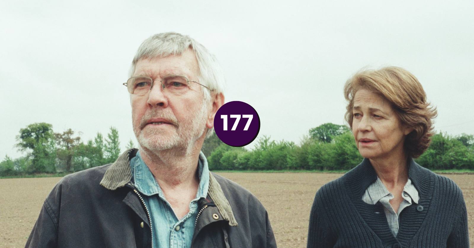 Still of Geoff (Tom Courtenay) and Kate (Charlotte Rampling) in 45 Years directed by Andrew Haigh, which we discuss on the podcast for its 10th anniversary. Photo courtesy of Mongrel Media.